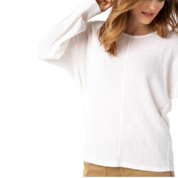 Liverpool Los Angeles Easy Dolman Sleeve Light Sweater Snow Small - Picture 7 of 11